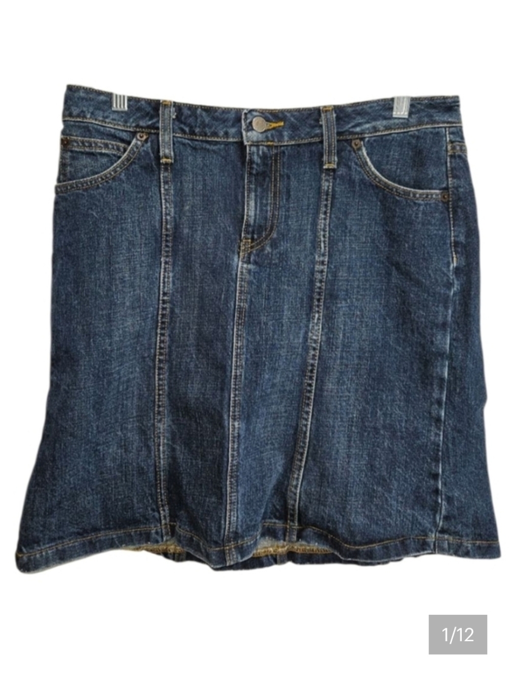 Stetson Denim Skirt Blue Jean Cotton Size 10 Western Cowgirl Cowboy Classic